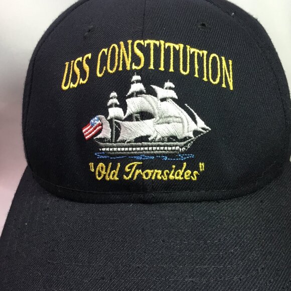 USS Constitution Hat United States Navy Old Ironsides Embroidered Ship Made USA - Picture 5 of 7